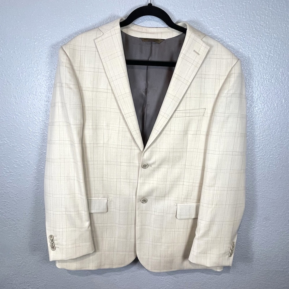 Pronto Moda Europa 100% Lamb's Wool Men's Sport Suit Jacket Blazer Size‎ 42 R